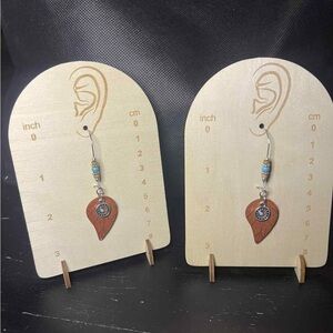 Leaf Dangle Earrings with Beaded Accents